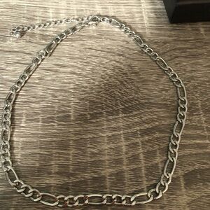 Unisex Figaro Stainless Steel Chain Necklace 18 inches